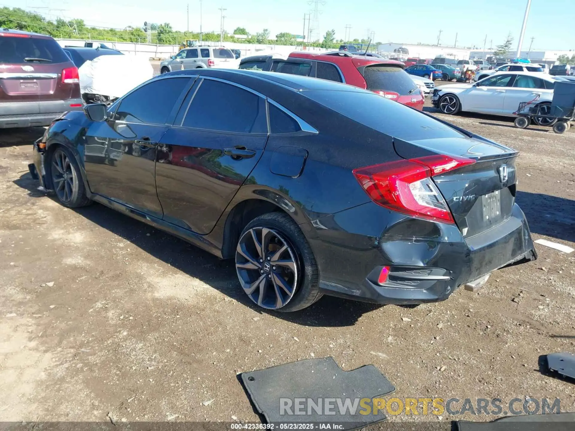 3 fotografías del automóvil dañado 2HGFC2F83LH502125 HONDA CIVIC 2020