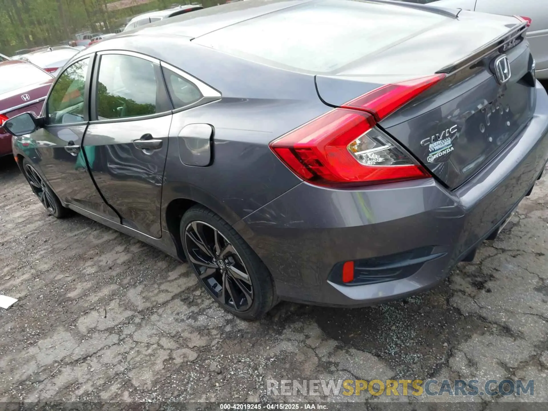 3 fotografías del automóvil dañado 2HGFC2F83LH514162 HONDA CIVIC 2020