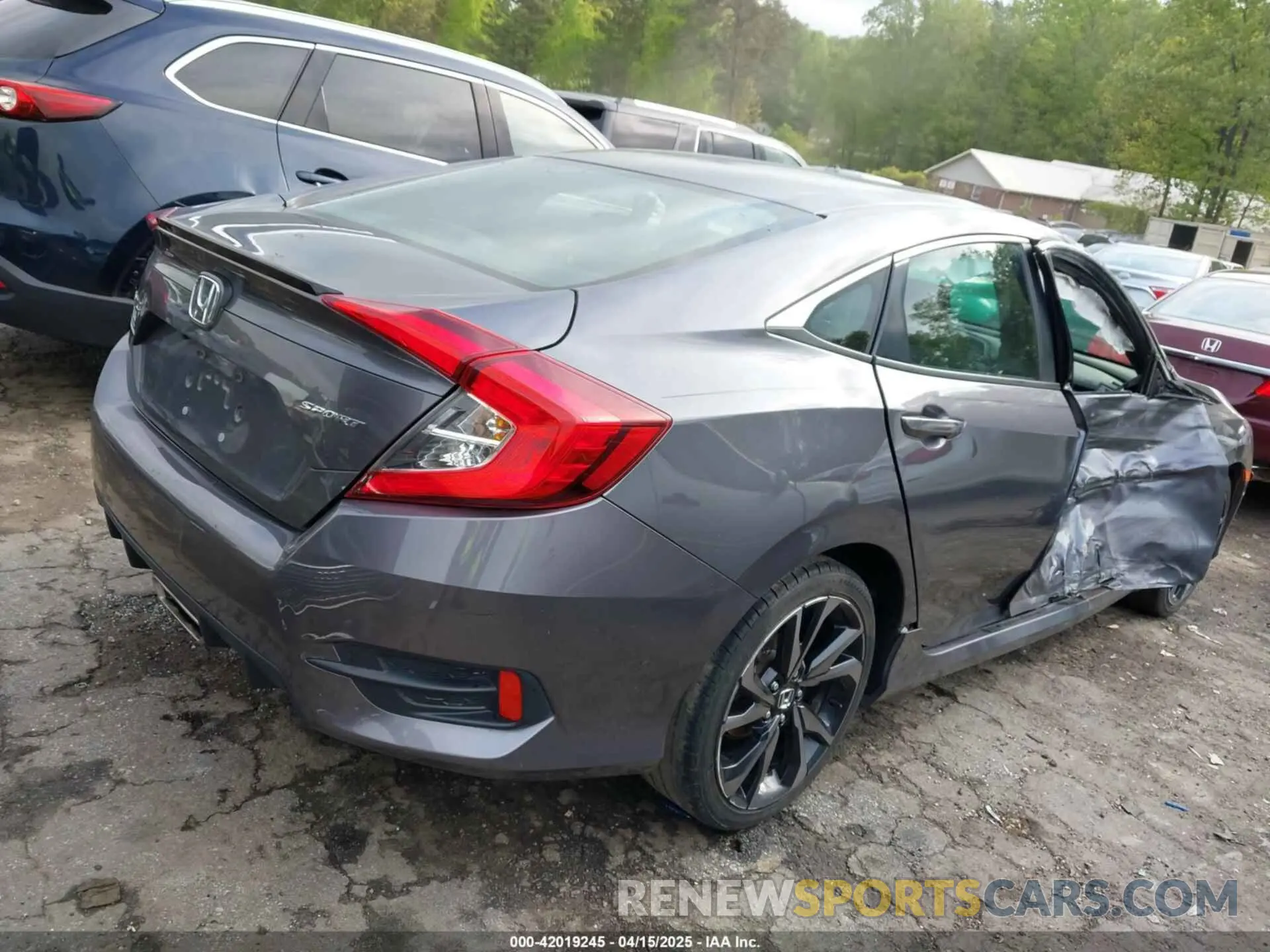 4 fotografías del automóvil dañado 2HGFC2F83LH514162 HONDA CIVIC 2020