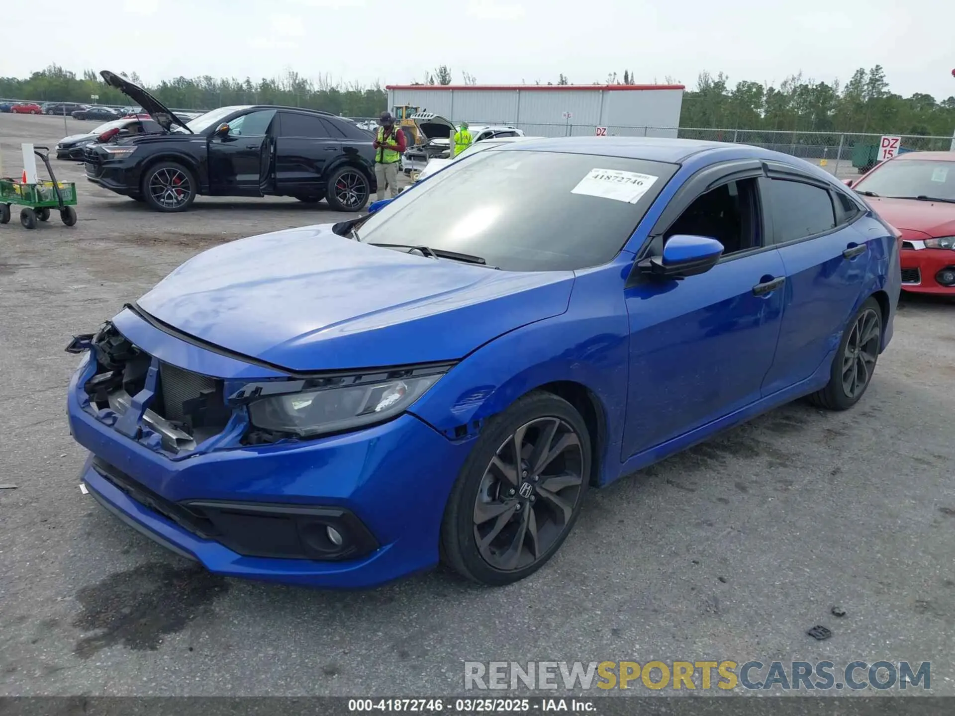 2 fotografías del automóvil dañado 2HGFC2F83LH584521 HONDA CIVIC 2020