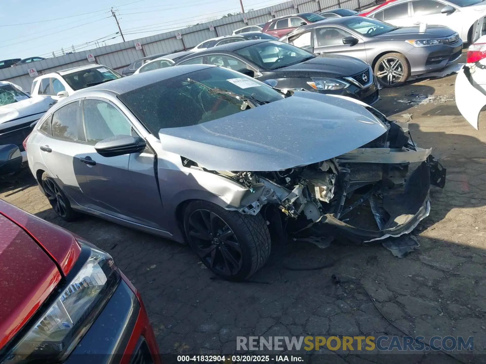 1 fotografías del automóvil dañado 2HGFC2F83LH584955 HONDA CIVIC 2020