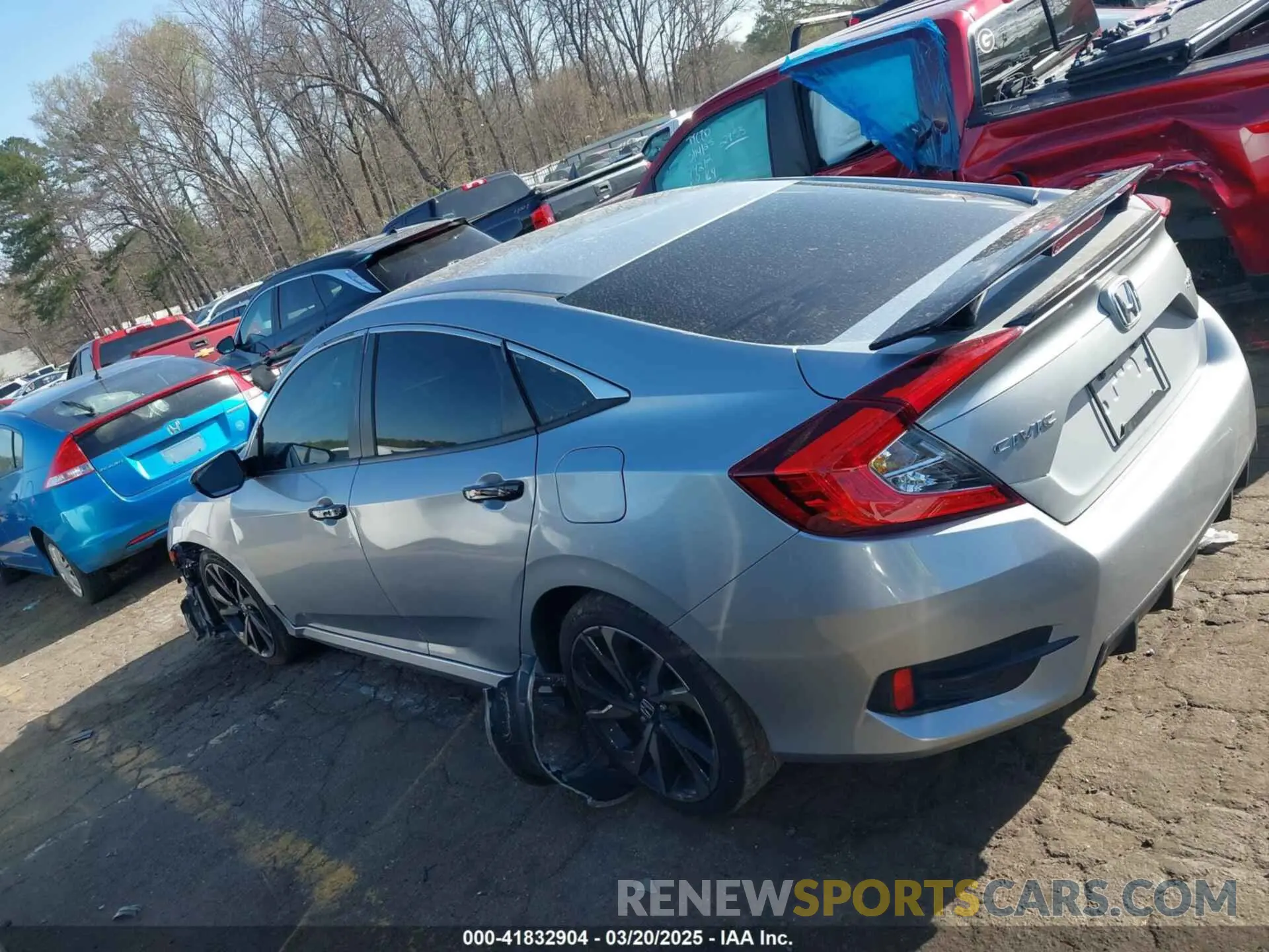 14 fotografías del automóvil dañado 2HGFC2F83LH584955 HONDA CIVIC 2020