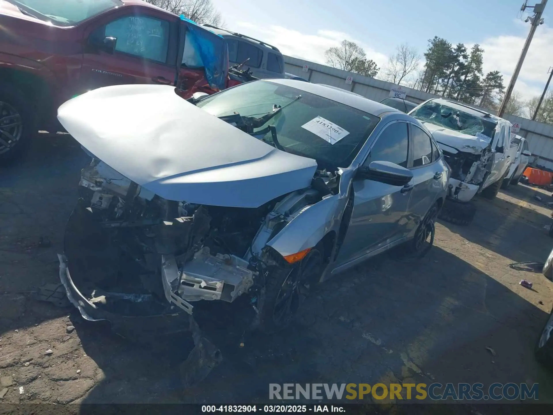 2 fotografías del automóvil dañado 2HGFC2F83LH584955 HONDA CIVIC 2020