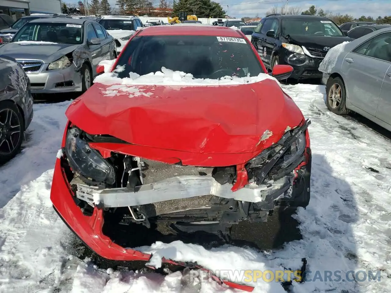 5 fotografías del automóvil dañado 2HGFC2F83LH596491 HONDA CIVIC 2020