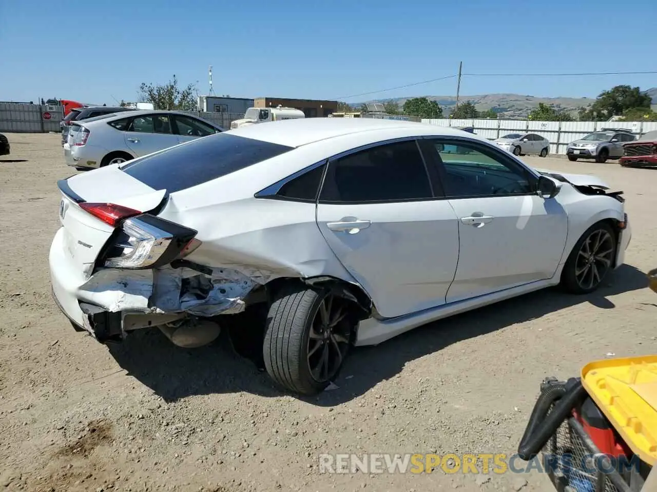 3 fotografías del automóvil dañado 2HGFC2F84LH567775 HONDA CIVIC 2020
