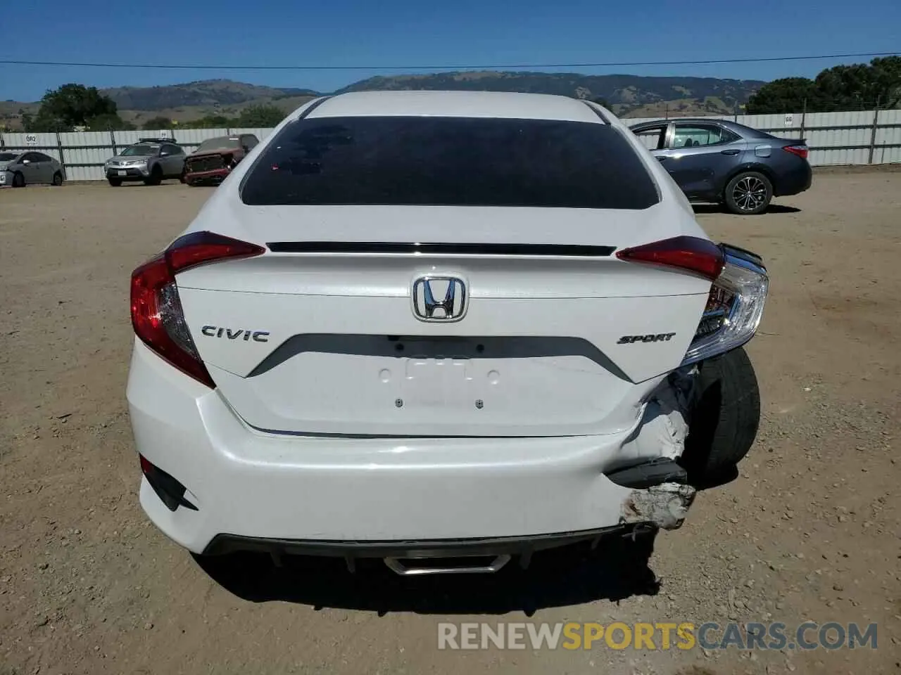 6 fotografías del automóvil dañado 2HGFC2F84LH567775 HONDA CIVIC 2020
