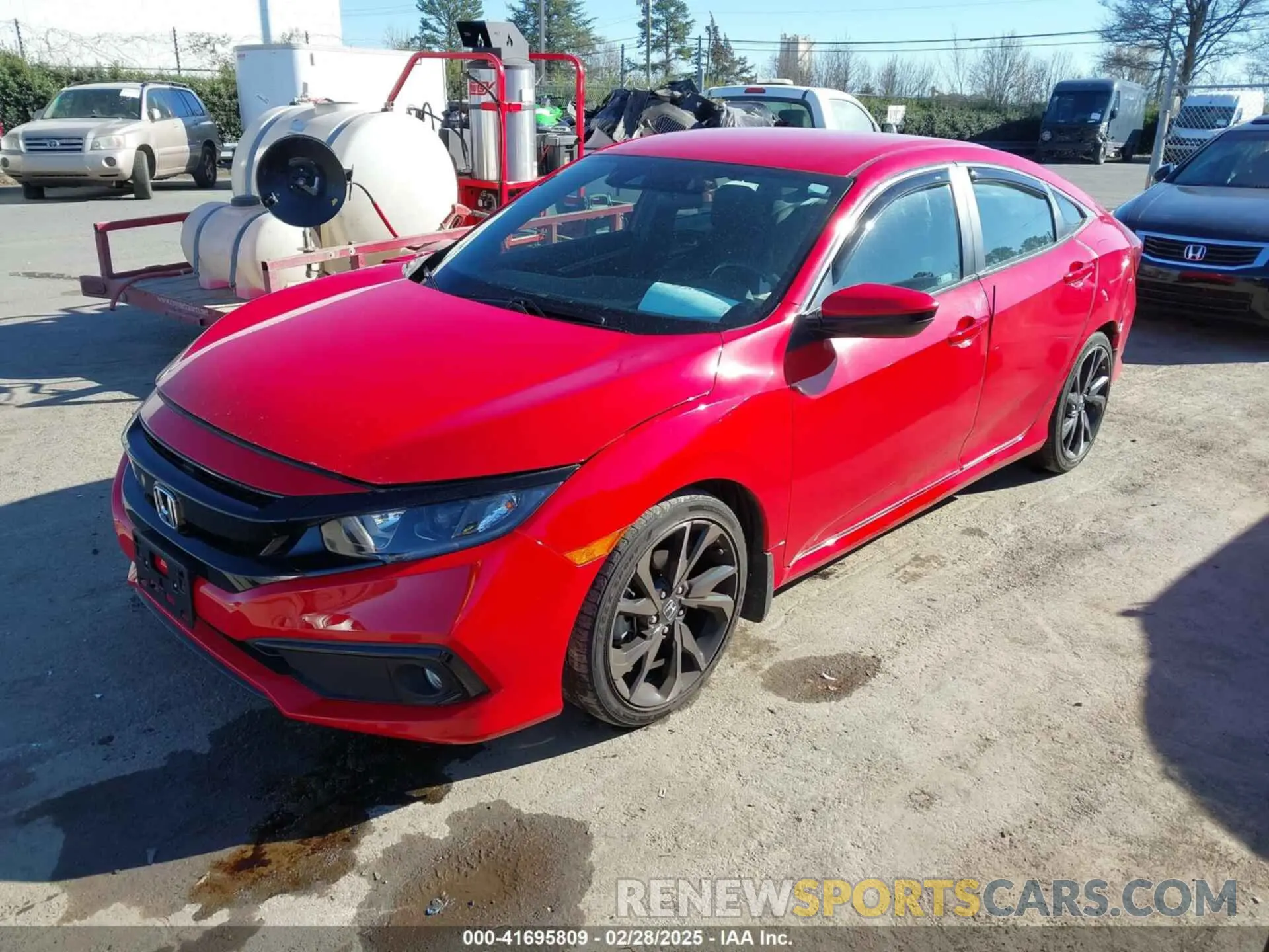 2 fotografías del automóvil dañado 2HGFC2F84LH568148 HONDA CIVIC 2020