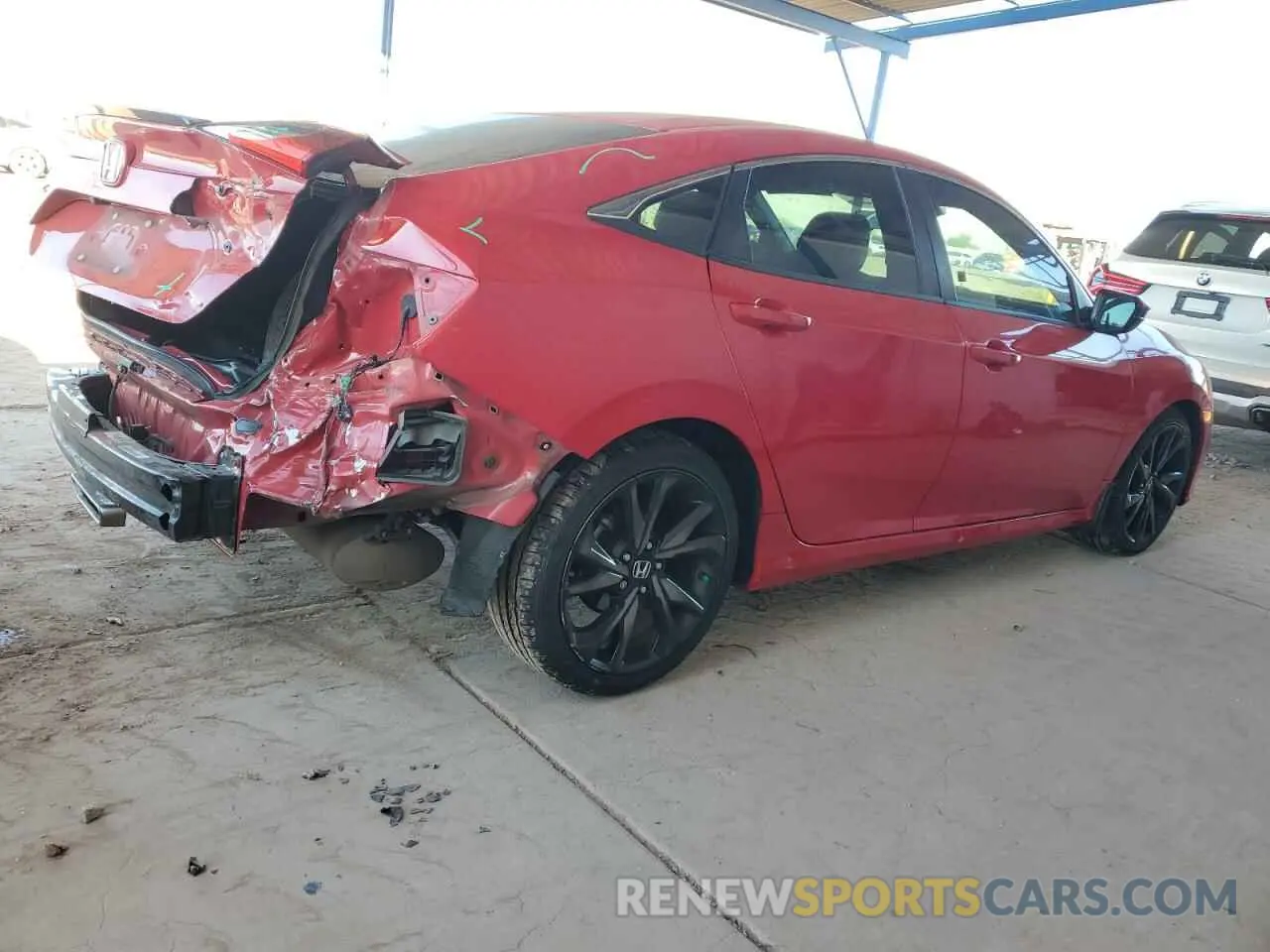 3 fotografías del automóvil dañado 2HGFC2F85LH589803 HONDA CIVIC 2020