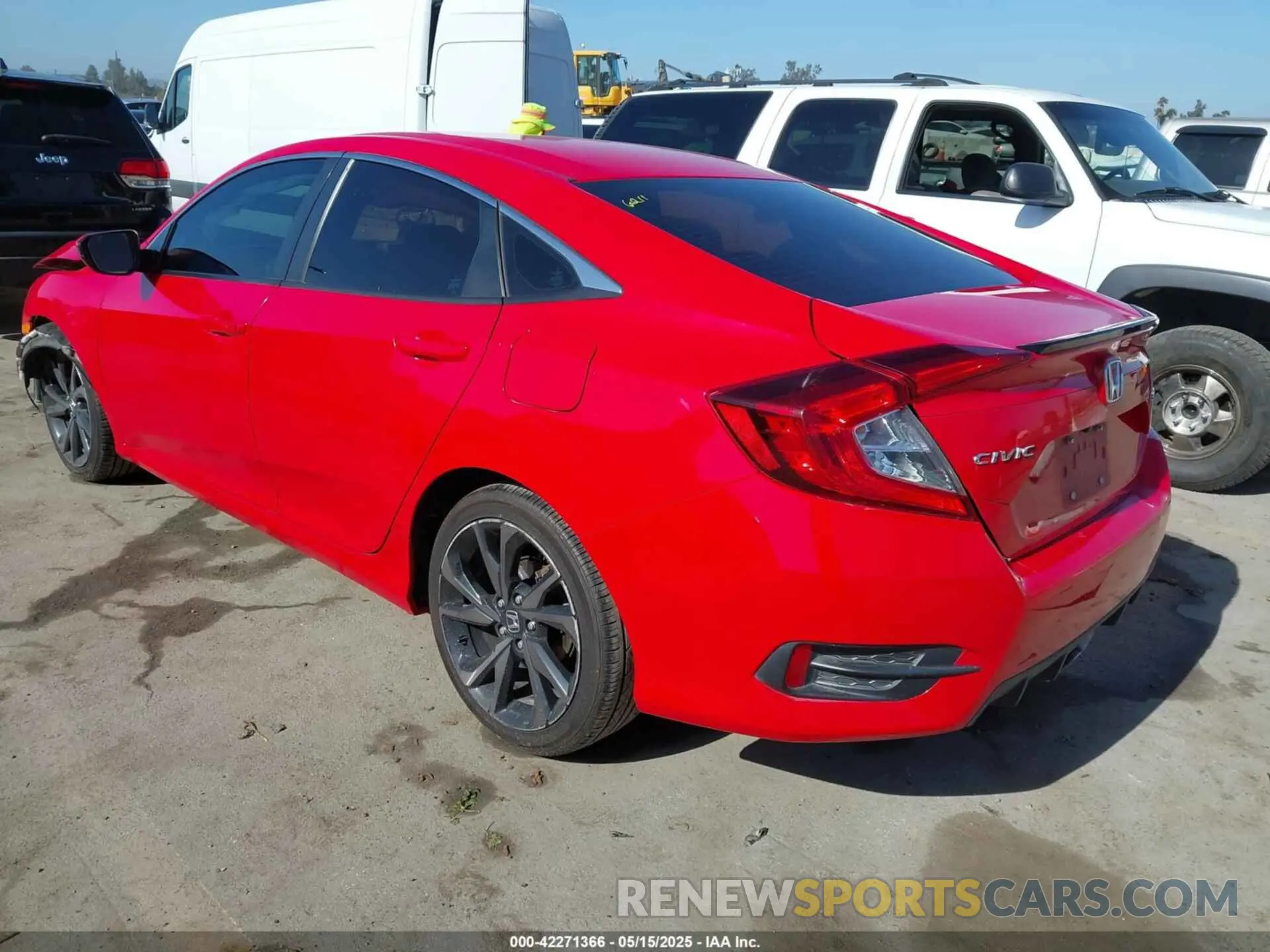 3 fotografías del automóvil dañado 2HGFC2F86LH569835 HONDA CIVIC 2020