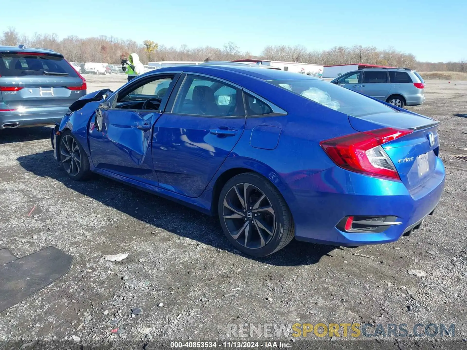 3 fotografías del automóvil dañado 2HGFC2F87LH516979 HONDA CIVIC 2020