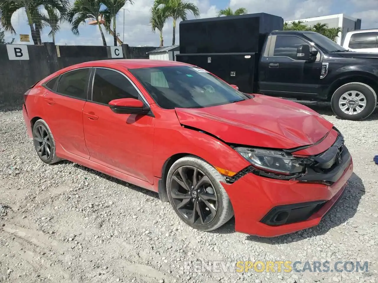 4 fotografías del automóvil dañado 2HGFC2F87LH537167 HONDA CIVIC 2020