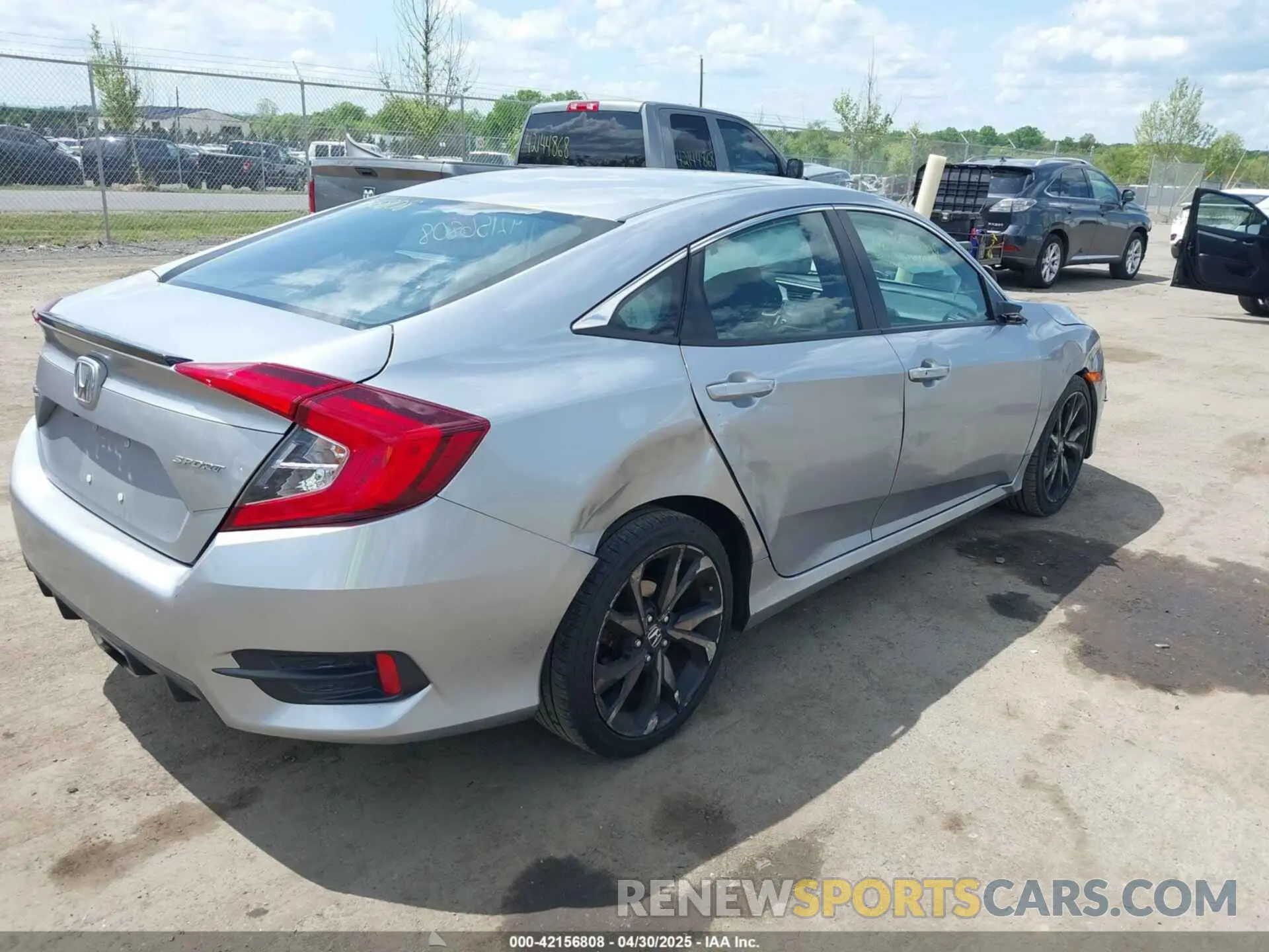 4 fotografías del automóvil dañado 2HGFC2F87LH542725 HONDA CIVIC 2020