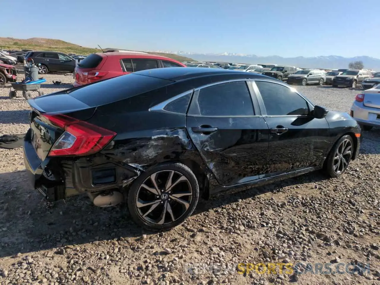 3 fotografías del automóvil dañado 2HGFC2F87LH545592 HONDA CIVIC 2020