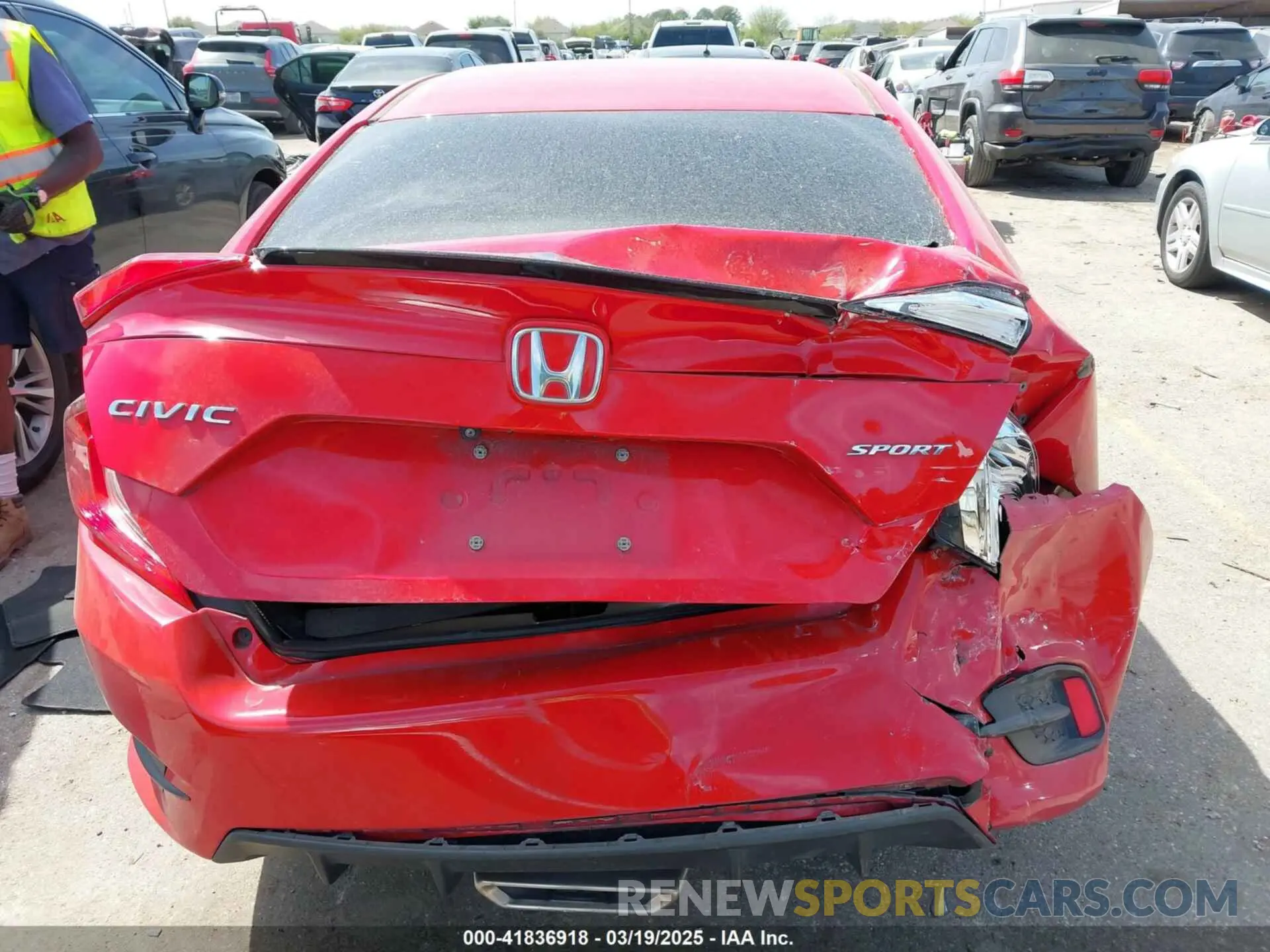 15 fotografías del automóvil dañado 2HGFC2F87LH586109 HONDA CIVIC 2020