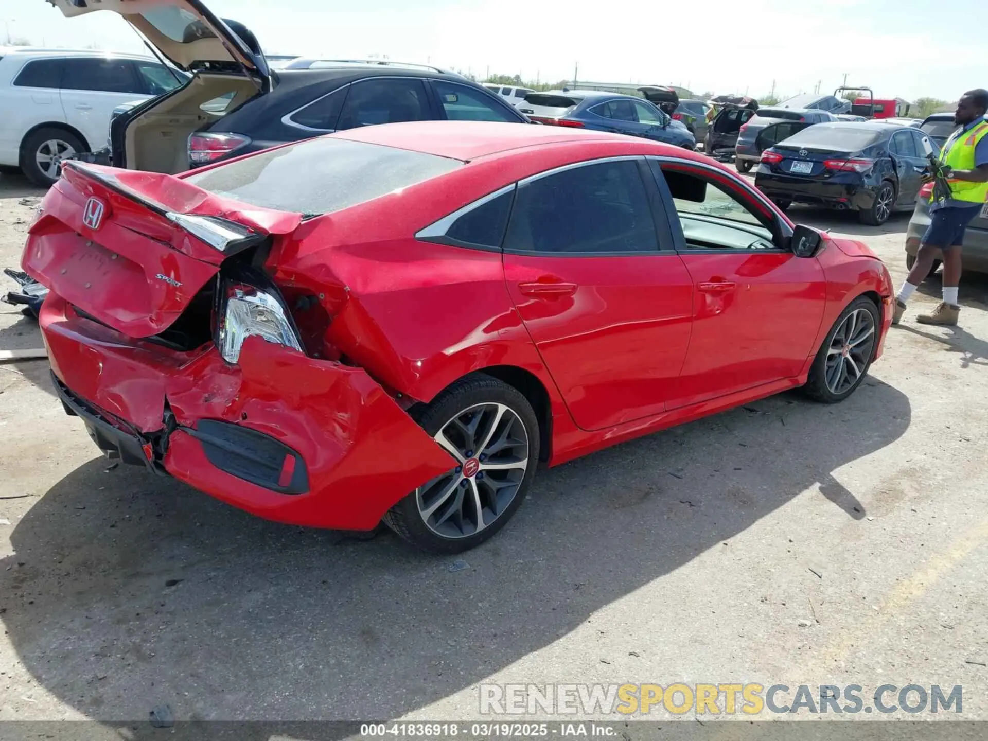 4 fotografías del automóvil dañado 2HGFC2F87LH586109 HONDA CIVIC 2020