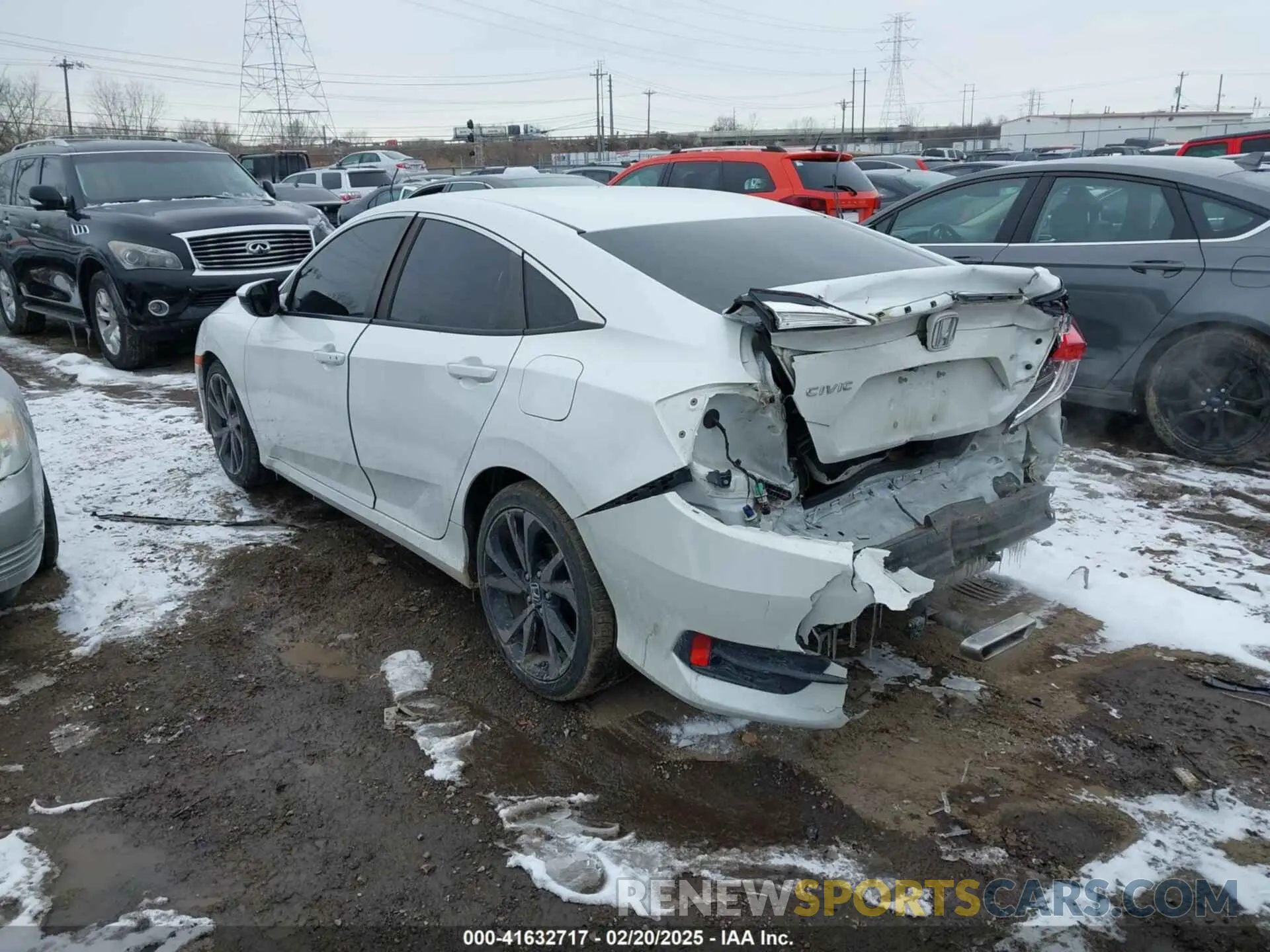 3 fotografías del automóvil dañado 2HGFC2F88LH532186 HONDA CIVIC 2020