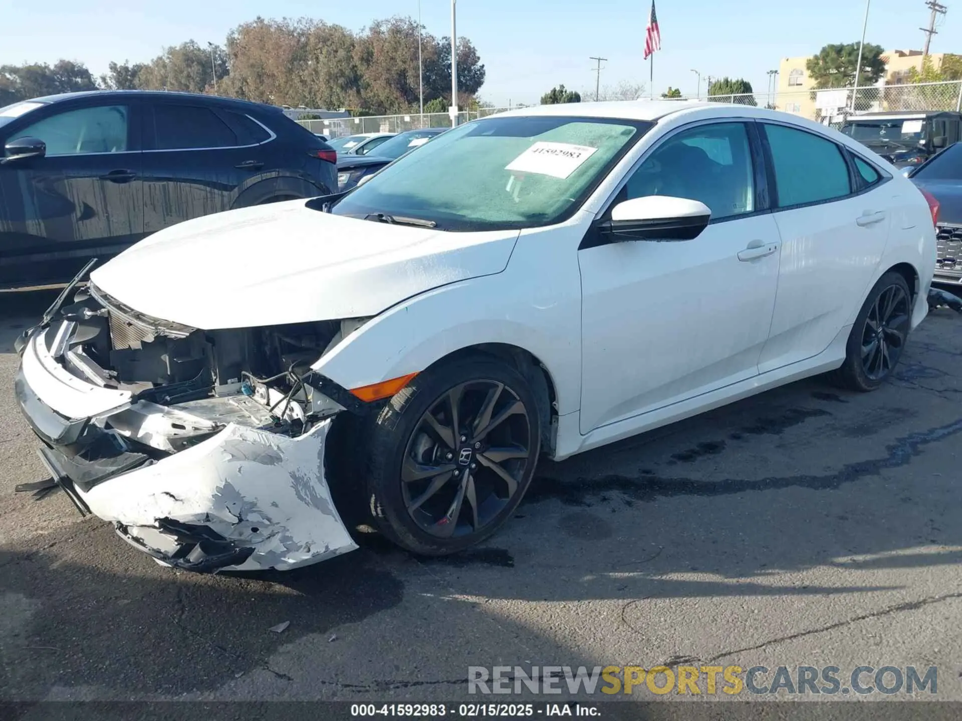 2 fotografías del automóvil dañado 2HGFC2F88LH553023 HONDA CIVIC 2020
