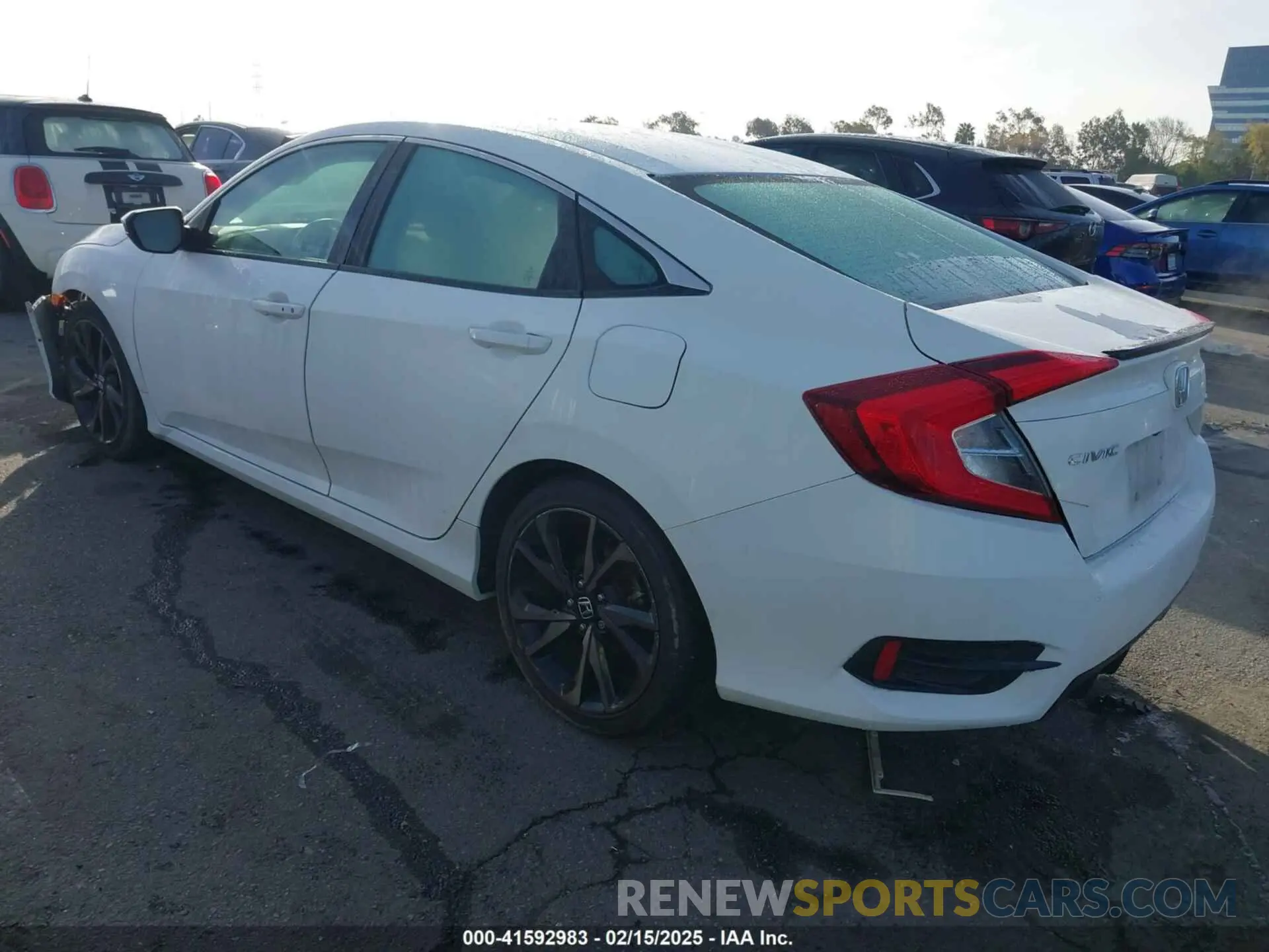 3 fotografías del automóvil dañado 2HGFC2F88LH553023 HONDA CIVIC 2020