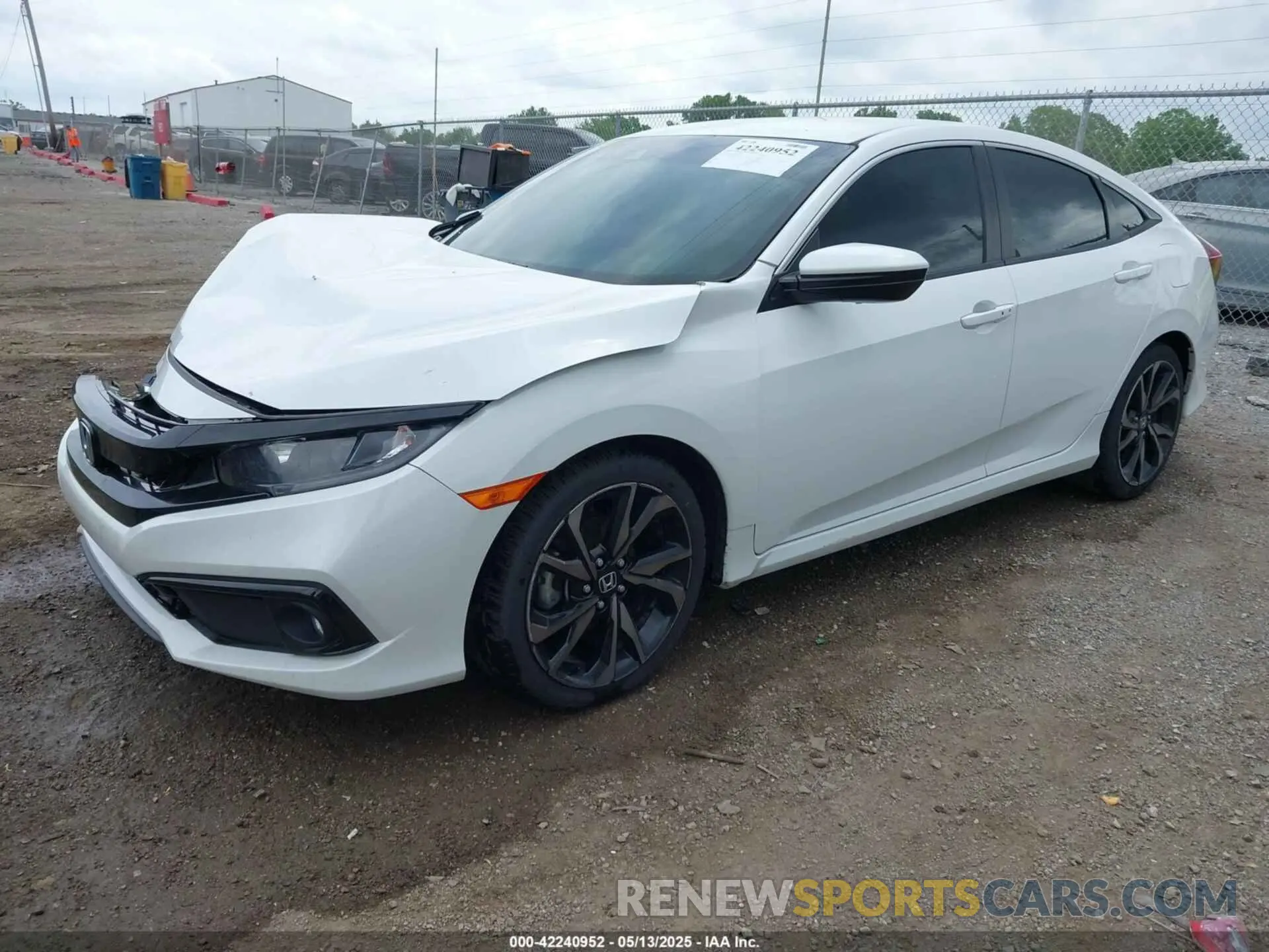 2 fotografías del automóvil dañado 2HGFC2F89LH504574 HONDA CIVIC 2020