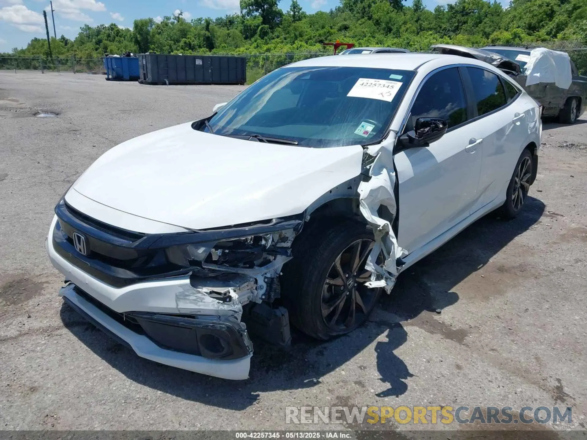 2 fotografías del automóvil dañado 2HGFC2F89LH556674 HONDA CIVIC 2020