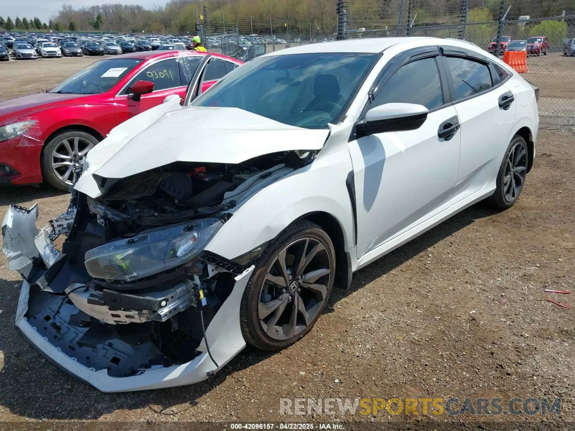 2 fotografías del automóvil dañado 2HGFC2F89LH584314 HONDA CIVIC 2020