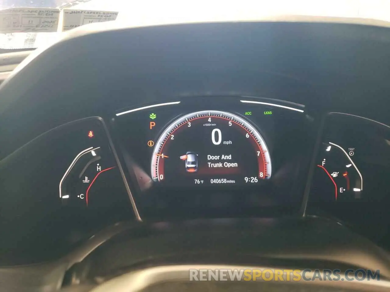 9 fotografías del automóvil dañado 2HGFC2F8XLH514496 HONDA CIVIC 2020
