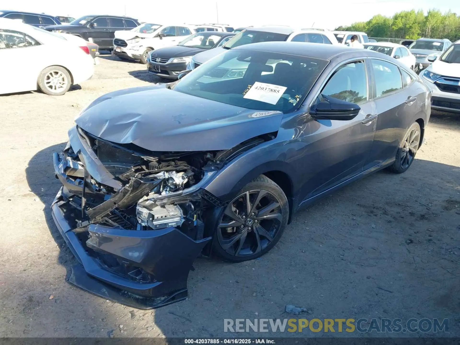 2 fotografías del automóvil dañado 2HGFC2F8XLH531749 HONDA CIVIC 2020