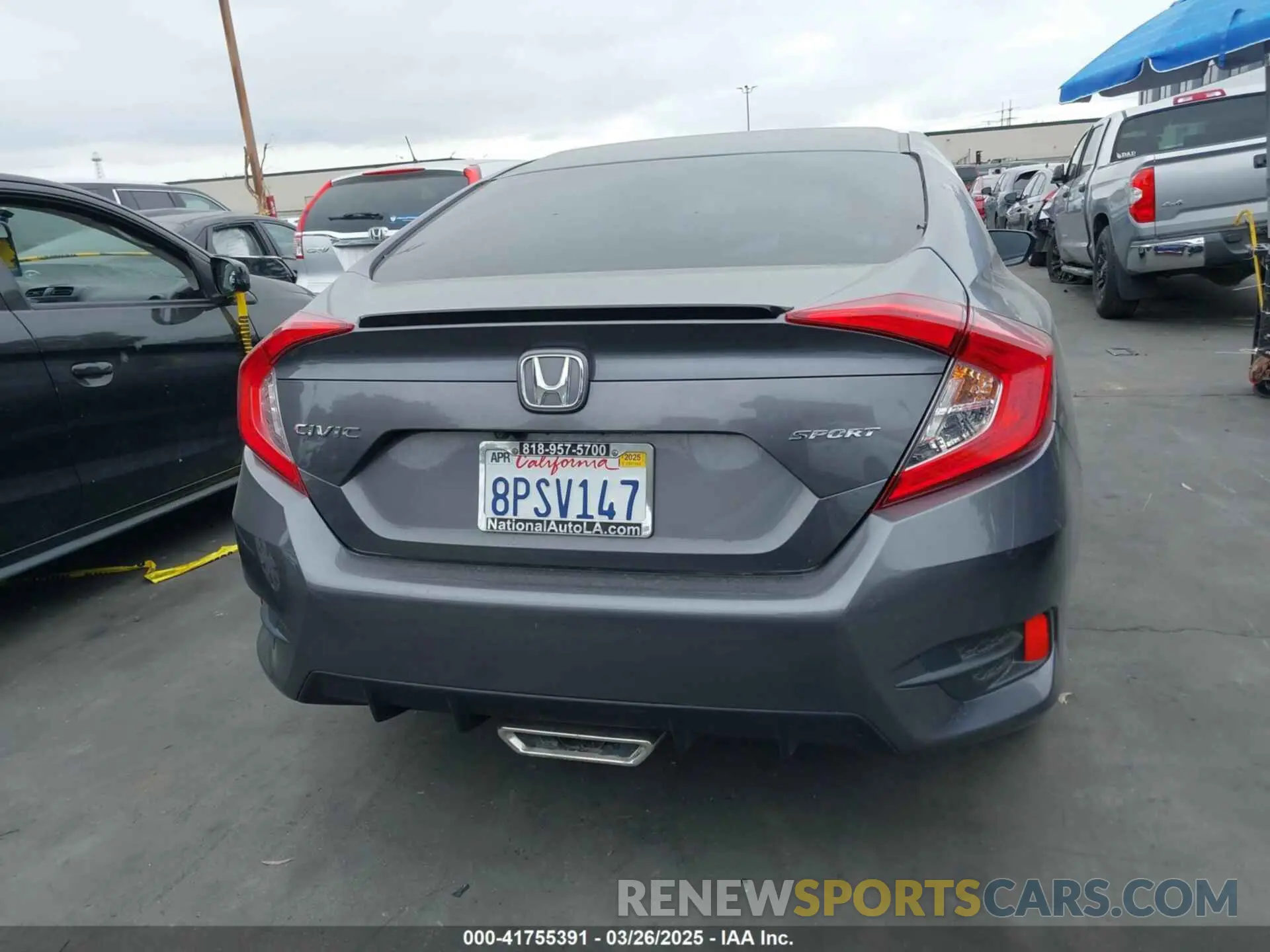 16 fotografías del automóvil dañado 2HGFC2F8XLH542265 HONDA CIVIC 2020