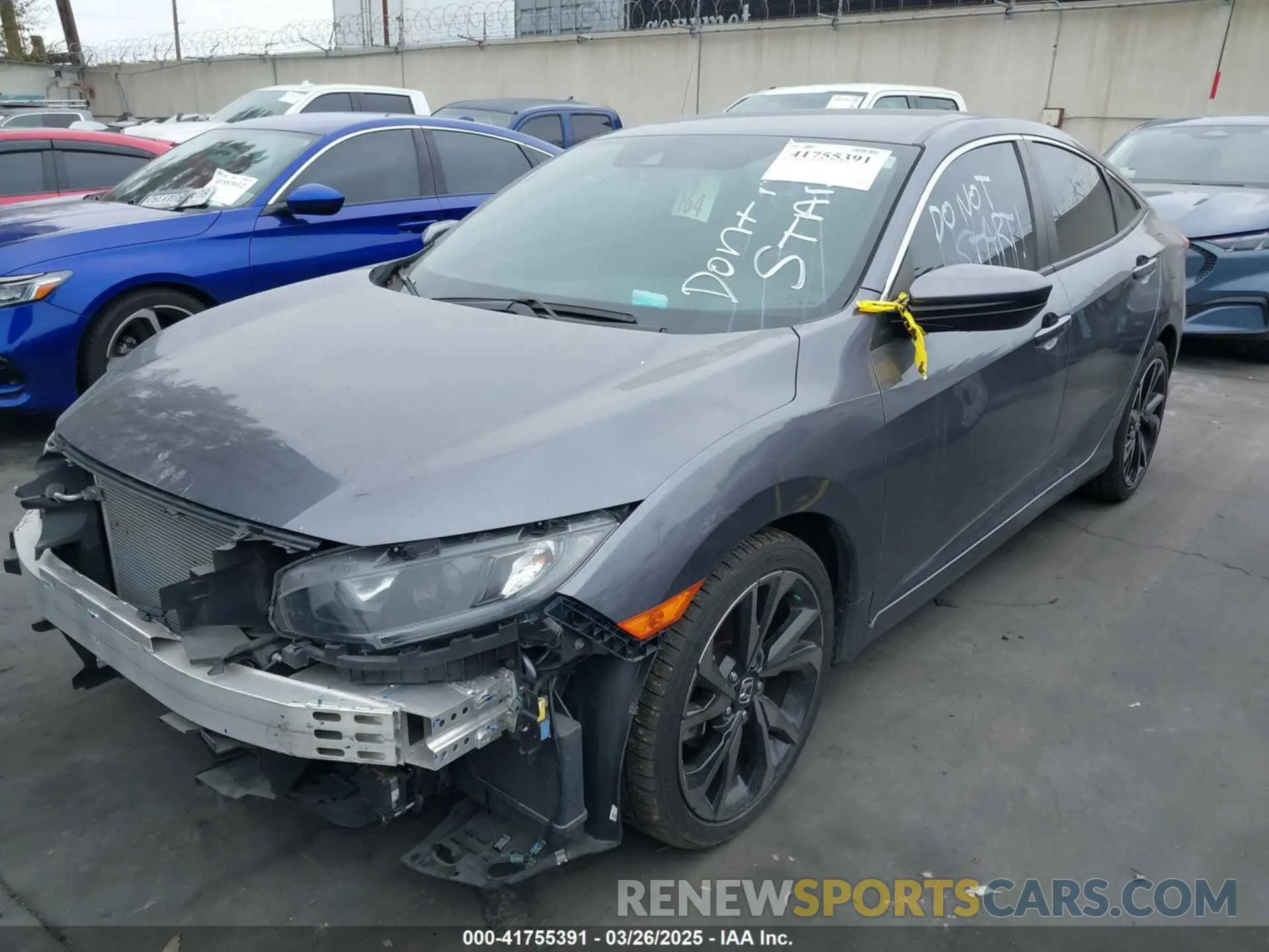 2 fotografías del automóvil dañado 2HGFC2F8XLH542265 HONDA CIVIC 2020