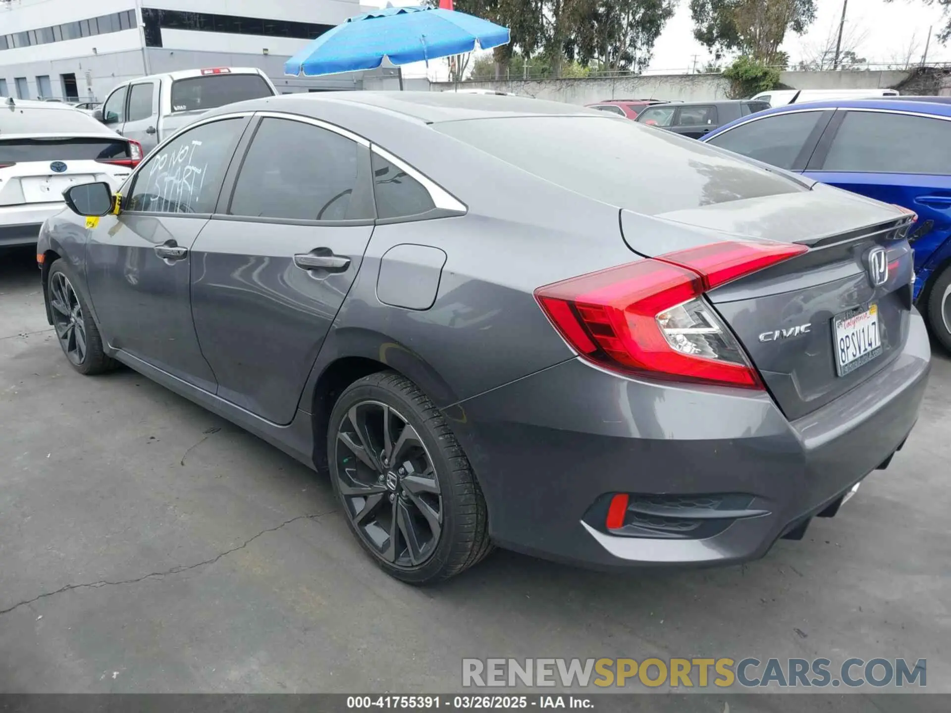 3 fotografías del automóvil dañado 2HGFC2F8XLH542265 HONDA CIVIC 2020