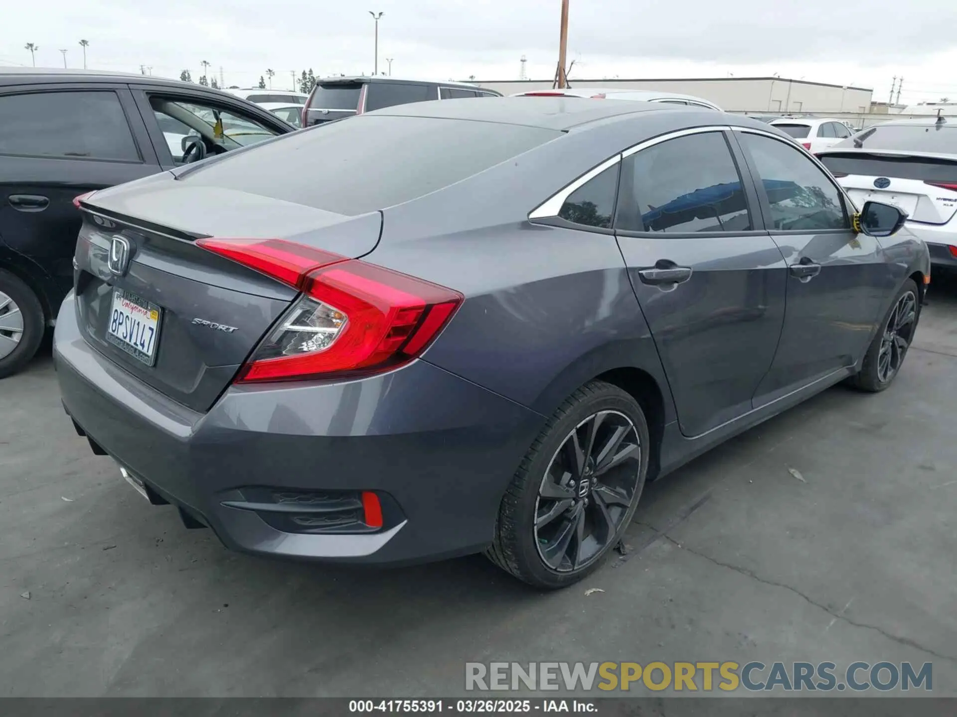 4 fotografías del automóvil dañado 2HGFC2F8XLH542265 HONDA CIVIC 2020