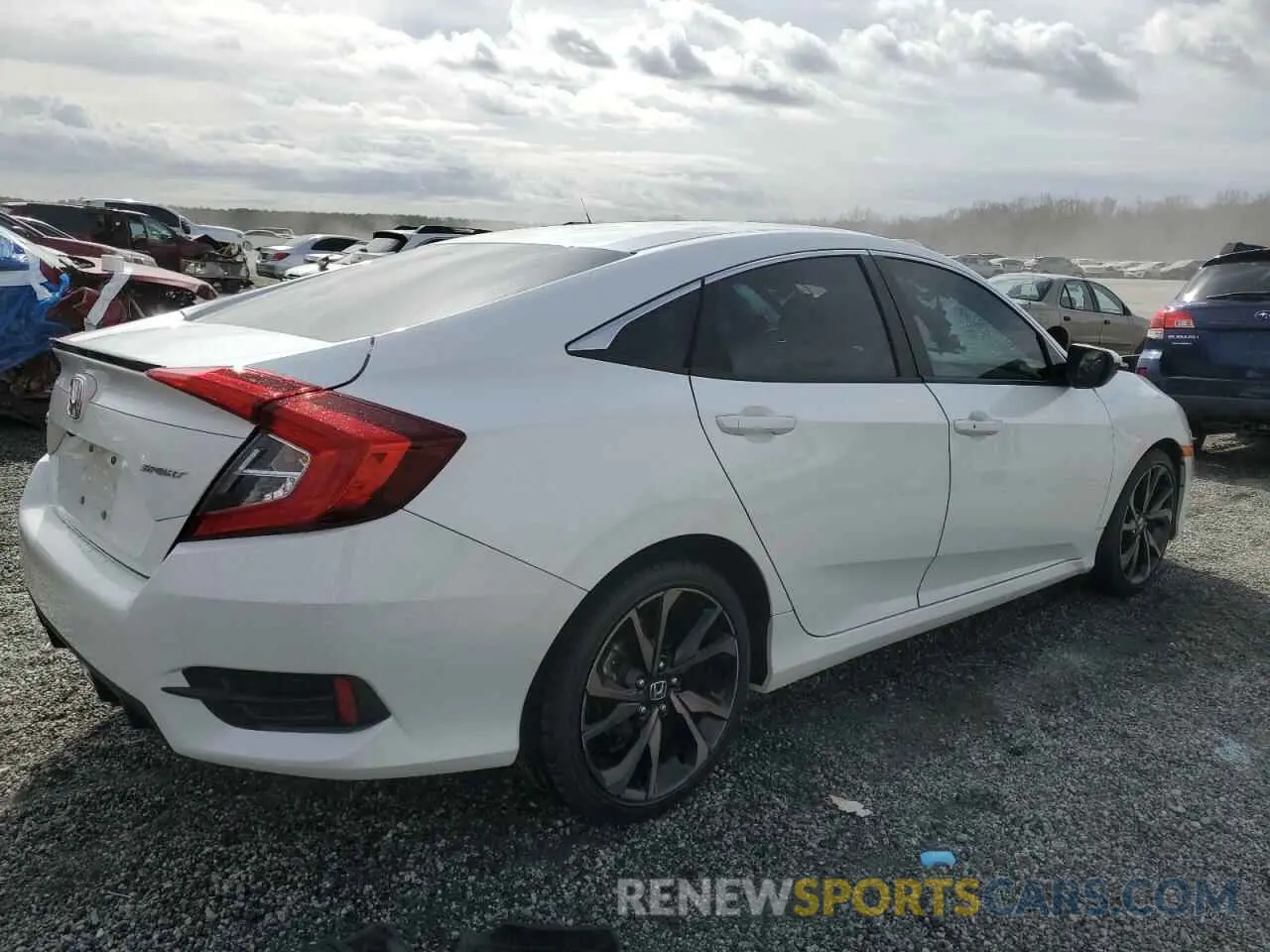 3 fotografías del automóvil dañado 2HGFC2F8XLH559616 HONDA CIVIC 2020