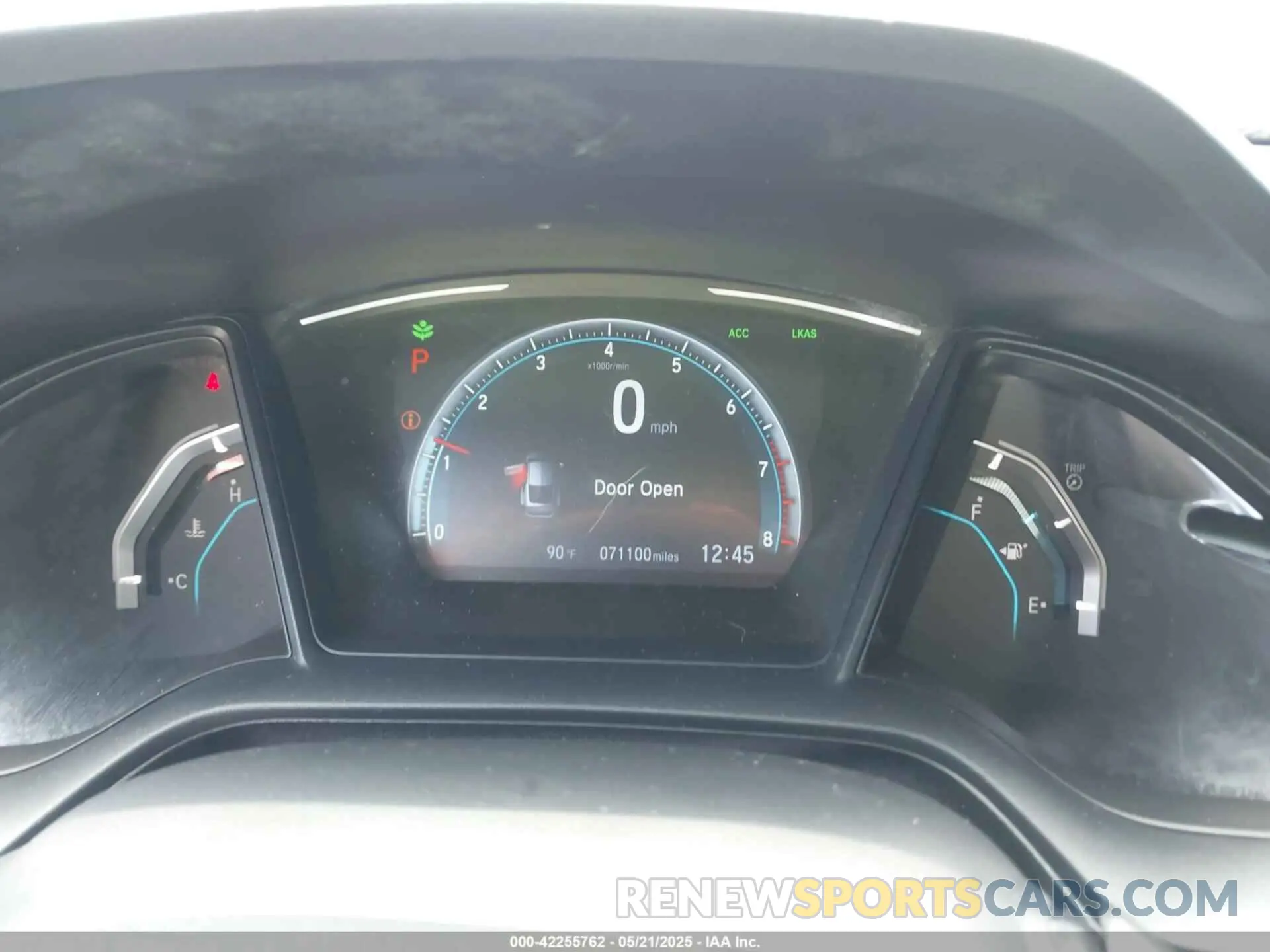 7 fotografías del automóvil dañado 2HGFC4B67LH302896 HONDA CIVIC 2020