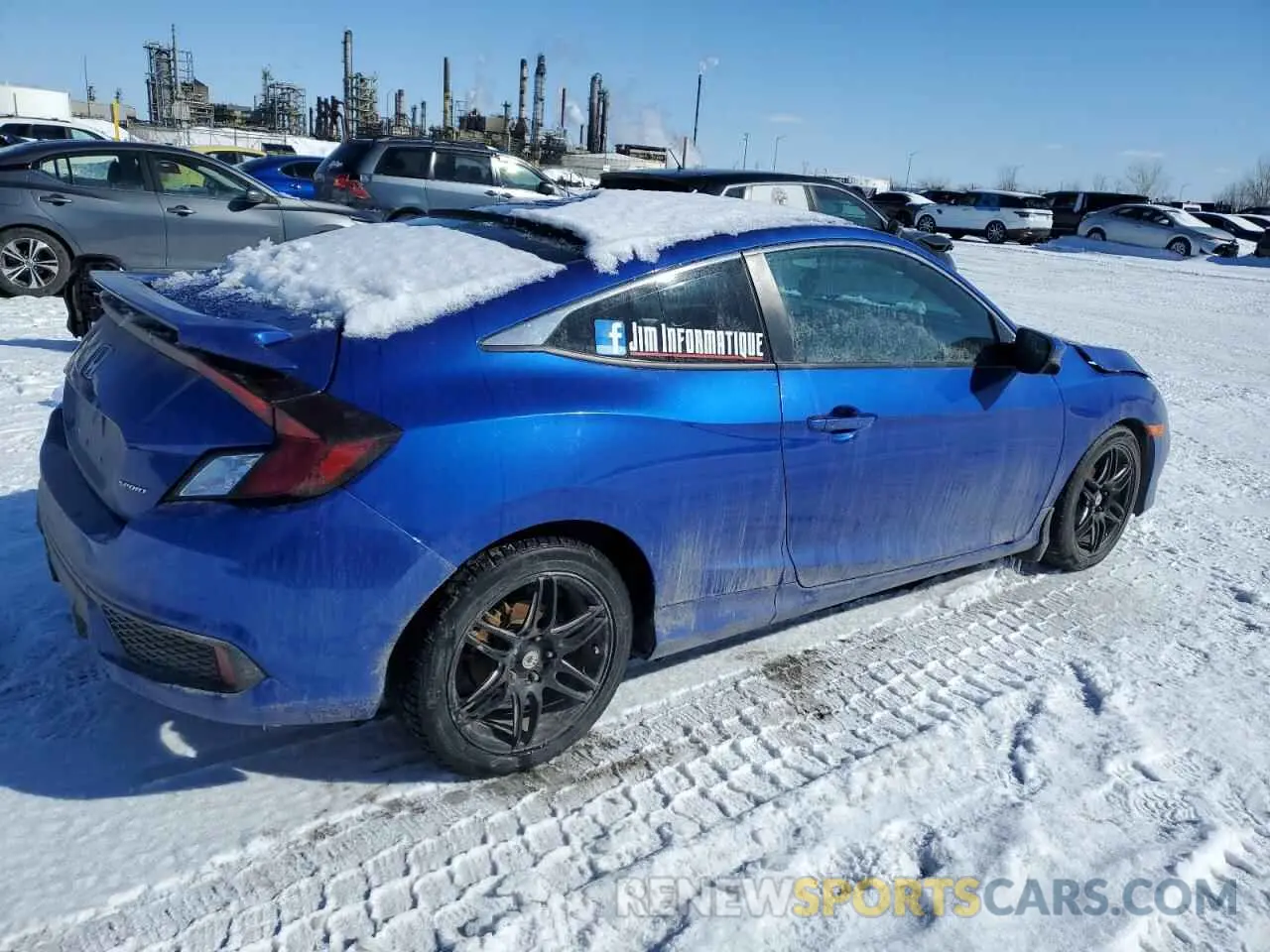 3 fotografías del automóvil dañado 2HGFC4B80LH400606 HONDA CIVIC 2020