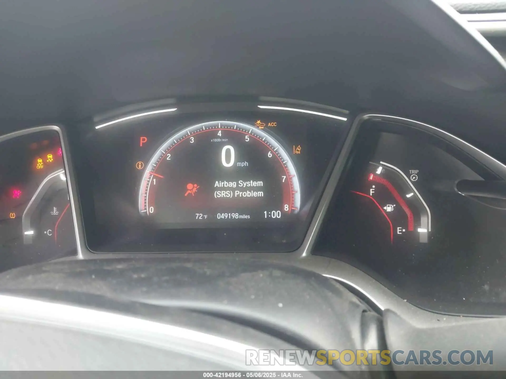 7 fotografías del automóvil dañado 2HGFC4B83LH300015 HONDA CIVIC 2020