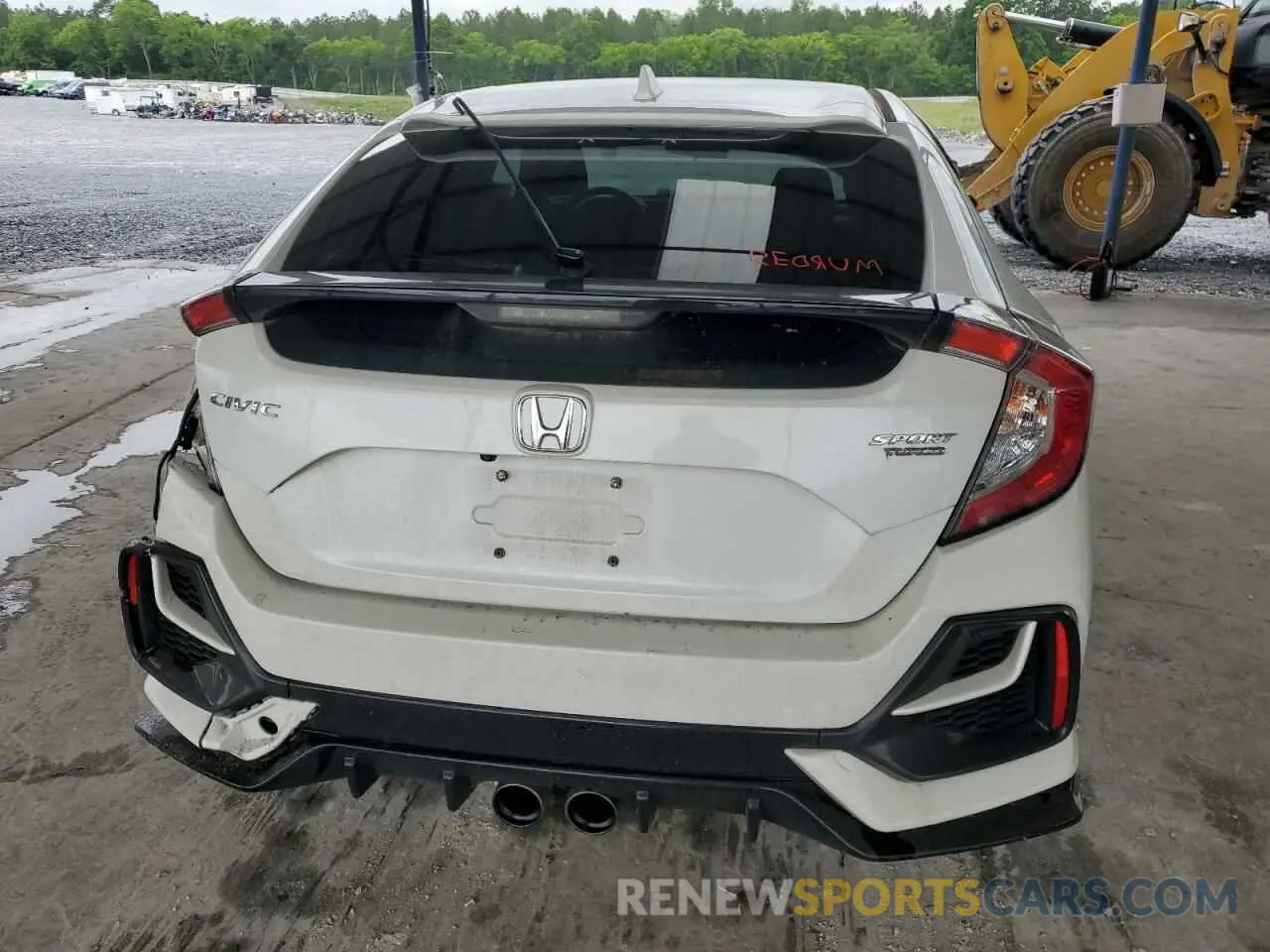 6 fotografías del automóvil dañado SHHFK7H42LU216795 HONDA CIVIC 2020