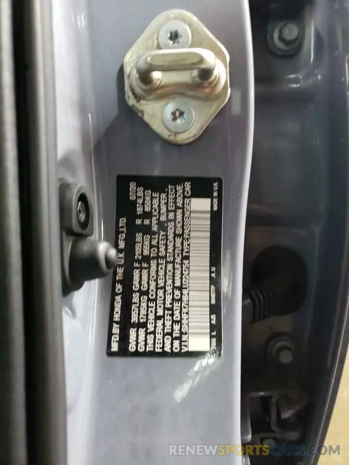 12 fotografías del automóvil dañado SHHFK7H64LU224754 HONDA CIVIC 2020