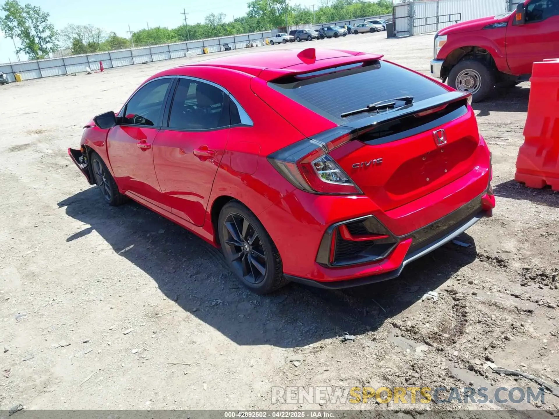 3 fotografías del automóvil dañado SHHFK7H68LU204698 HONDA CIVIC 2020