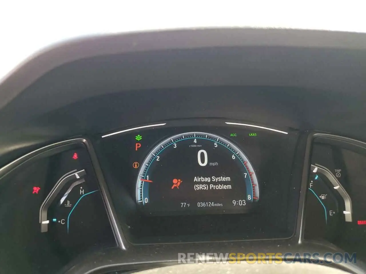 9 fotografías del automóvil dañado SHHFK7H6XLU225598 HONDA CIVIC 2020