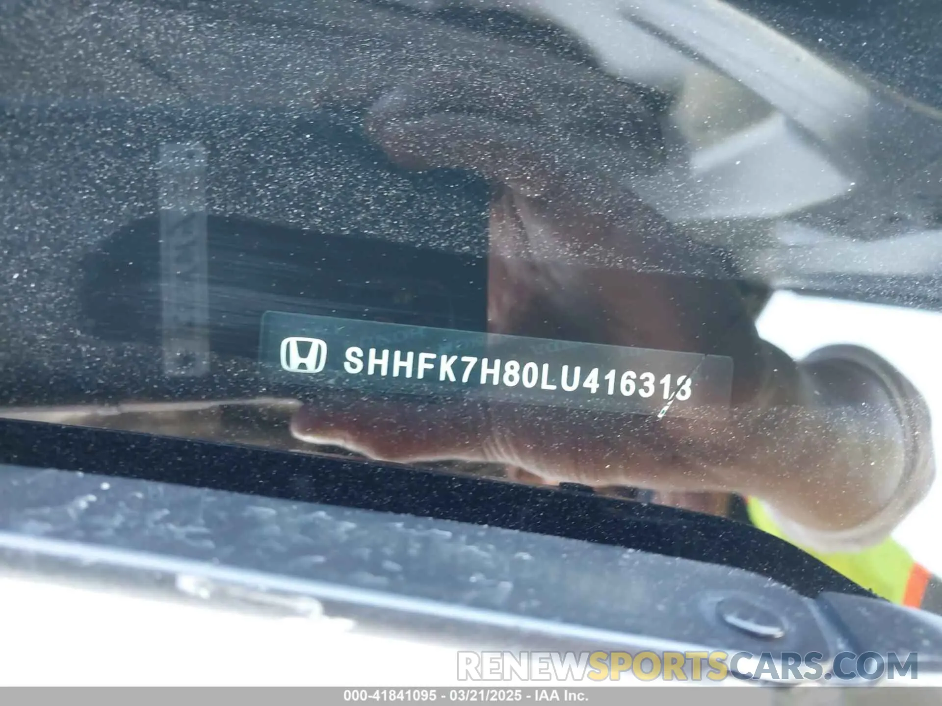 9 fotografías del automóvil dañado SHHFK7H80LU416318 HONDA CIVIC 2020
