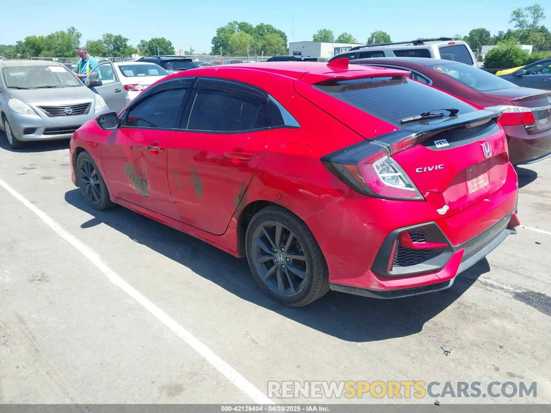 3 fotografías del automóvil dañado SHHFK7H87LU411293 HONDA CIVIC 2020