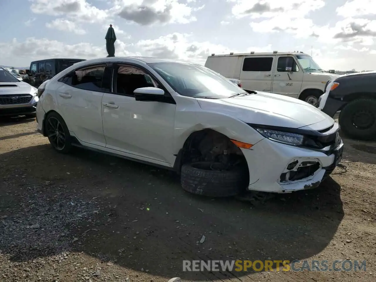 4 fotografías del automóvil dañado SHHFK7H98LU213279 HONDA CIVIC 2020