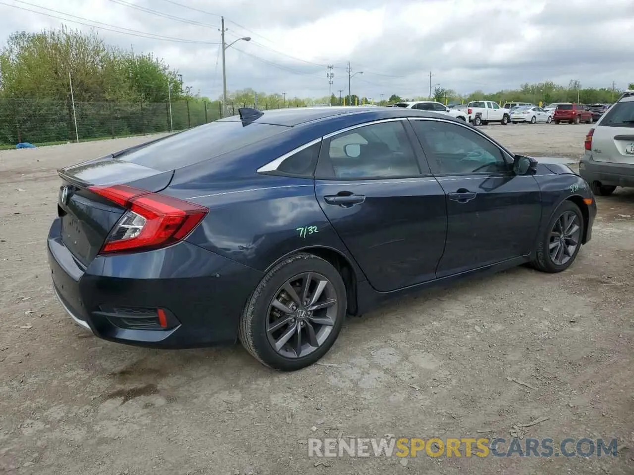 3 fotografías del automóvil dañado 19XFC1F30ME205095 HONDA CIVIC 2021