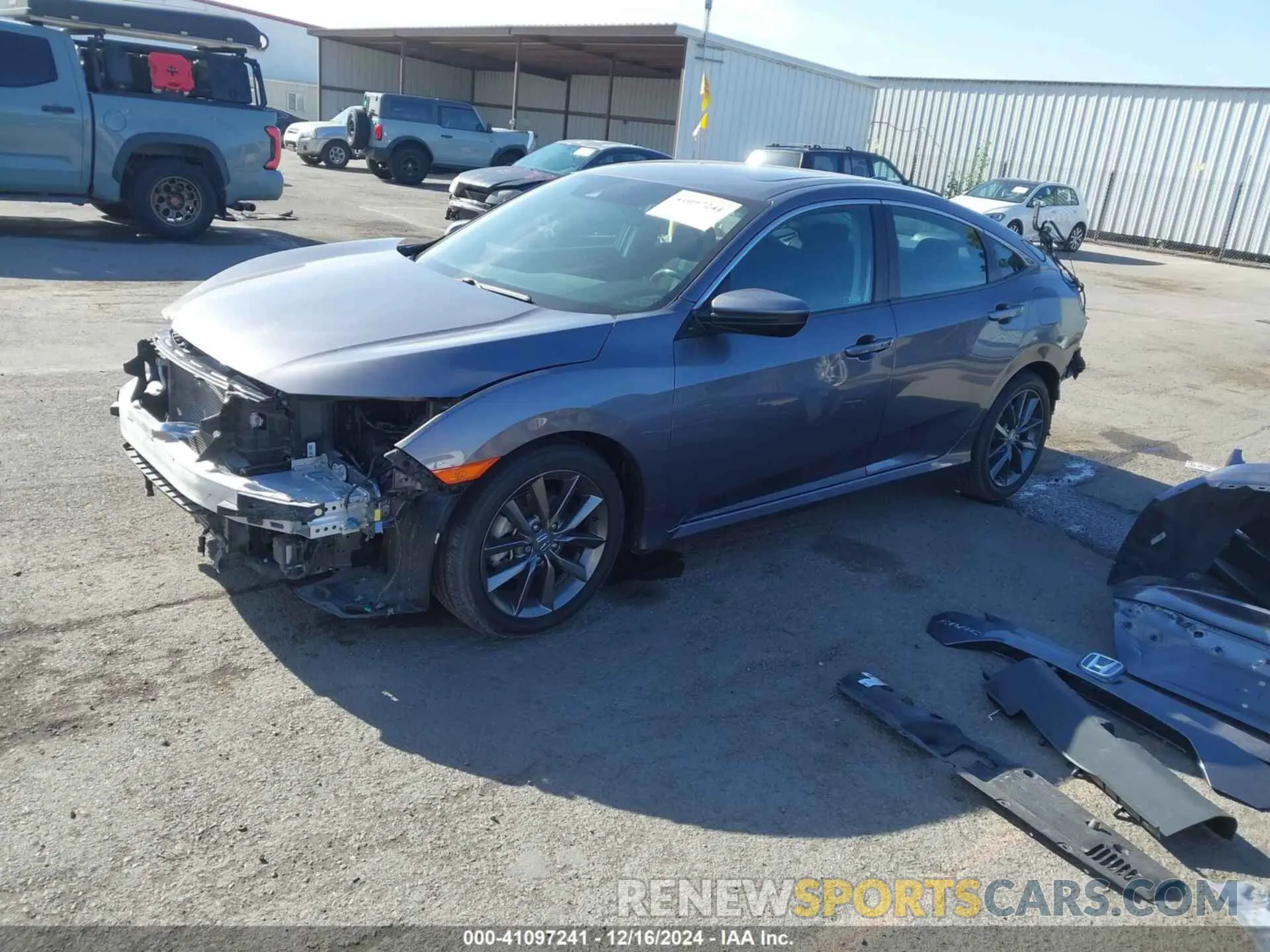 2 fotografías del automóvil dañado 19XFC1F30ME206537 HONDA CIVIC 2021