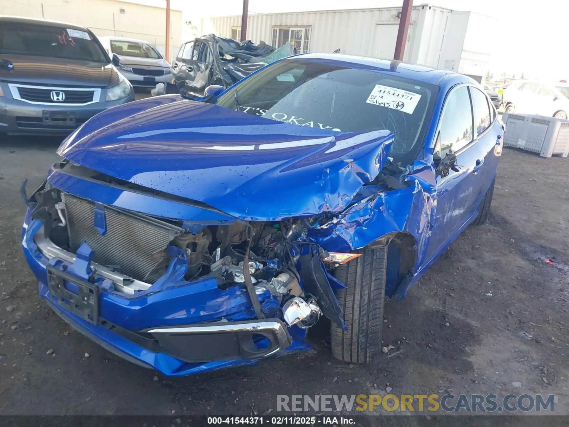 2 fotografías del automóvil dañado 19XFC1F33ME207410 HONDA CIVIC 2021