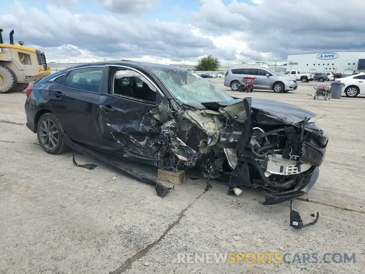4 fotografías del automóvil dañado 19XFC1F35ME000596 HONDA CIVIC 2021