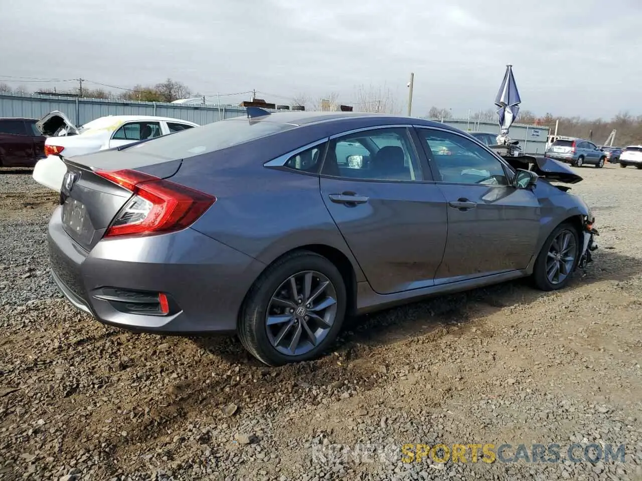 3 fotografías del automóvil dañado 19XFC1F36ME203366 HONDA CIVIC 2021