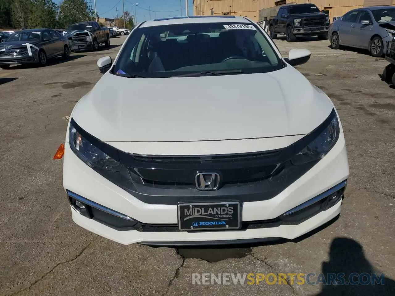 5 fotografías del automóvil dañado 19XFC1F37ME013012 HONDA CIVIC 2021