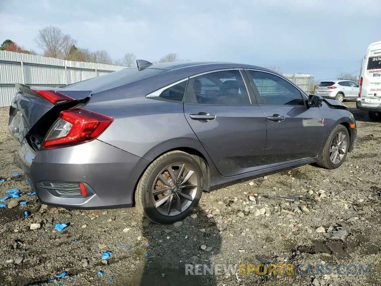3 fotografías del automóvil dañado 19XFC1F38ME202526 HONDA CIVIC 2021