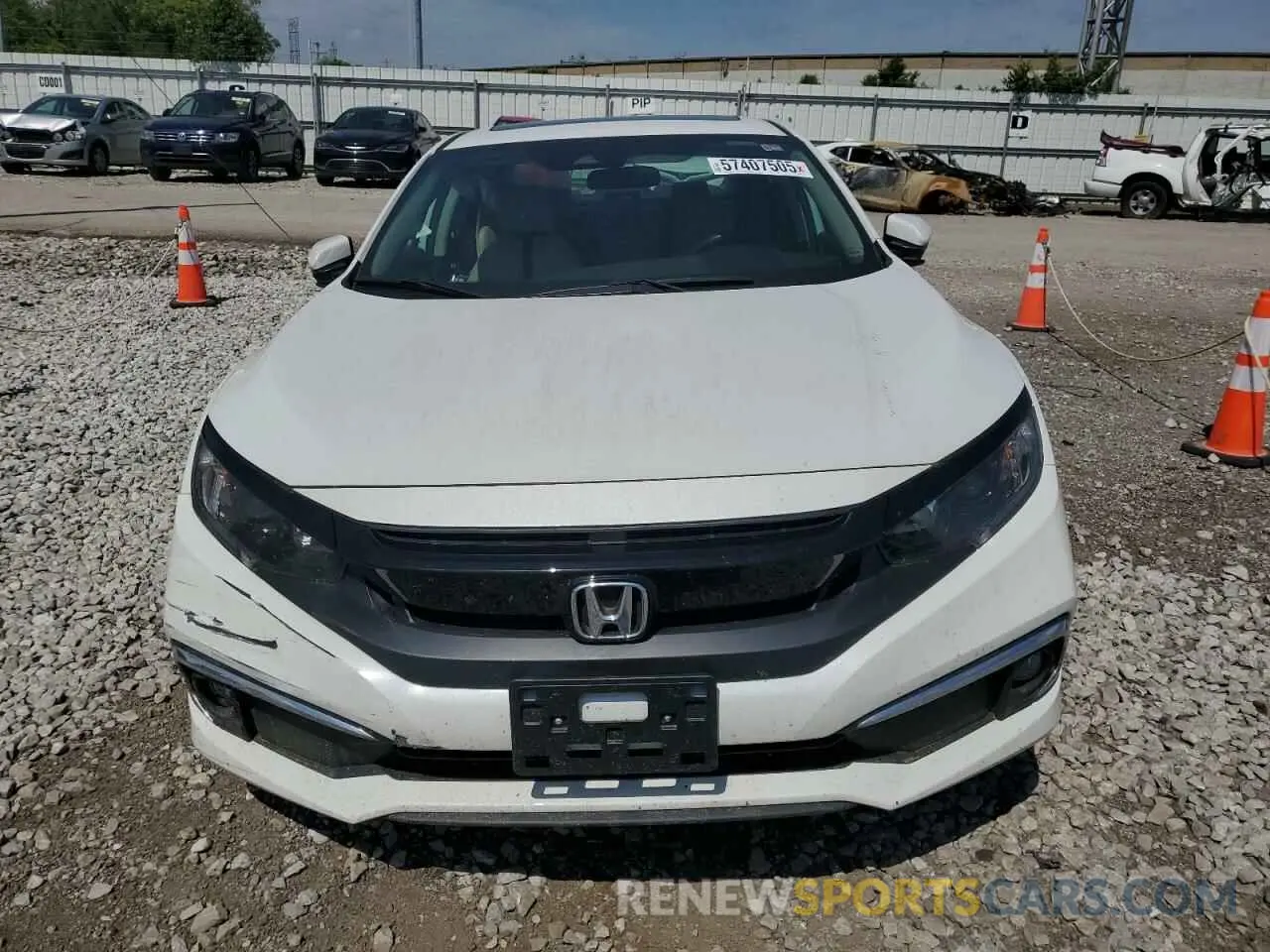 5 fotografías del automóvil dañado 19XFC1F39ME012010 HONDA CIVIC 2021